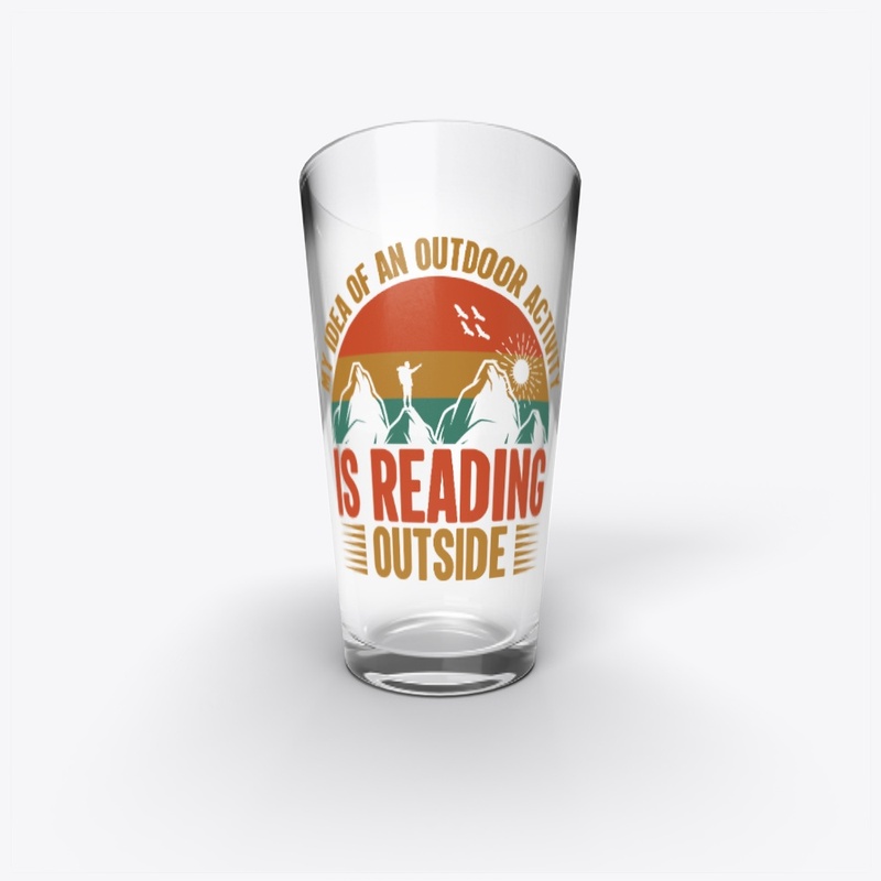 is reading outside