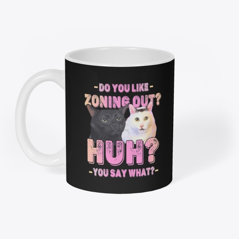  Black Zoning Out Cat And huh cat meme