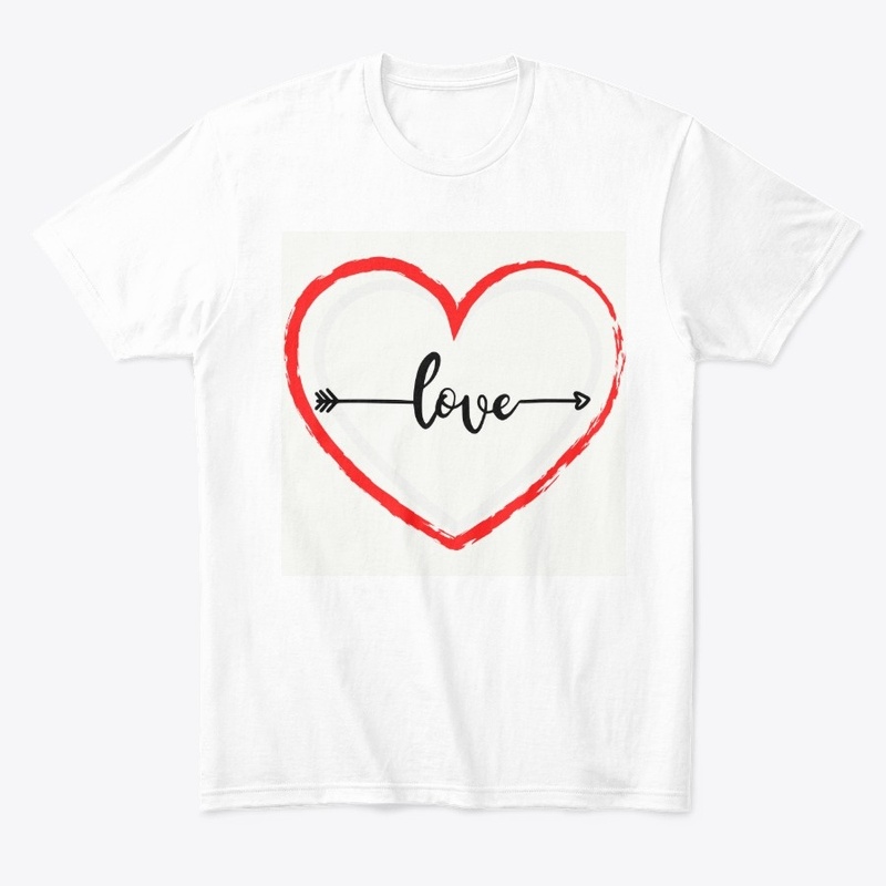 LOVE in white tee