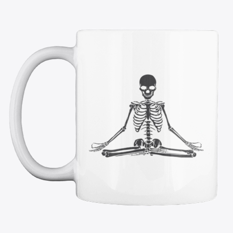 Meditating Skeleton Sticker