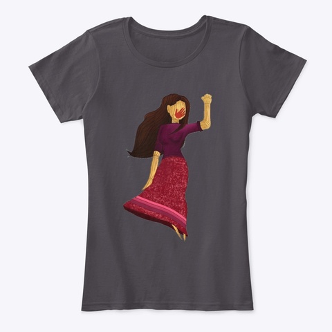 Corn Husk Woman Heathered Charcoal  Camiseta Front