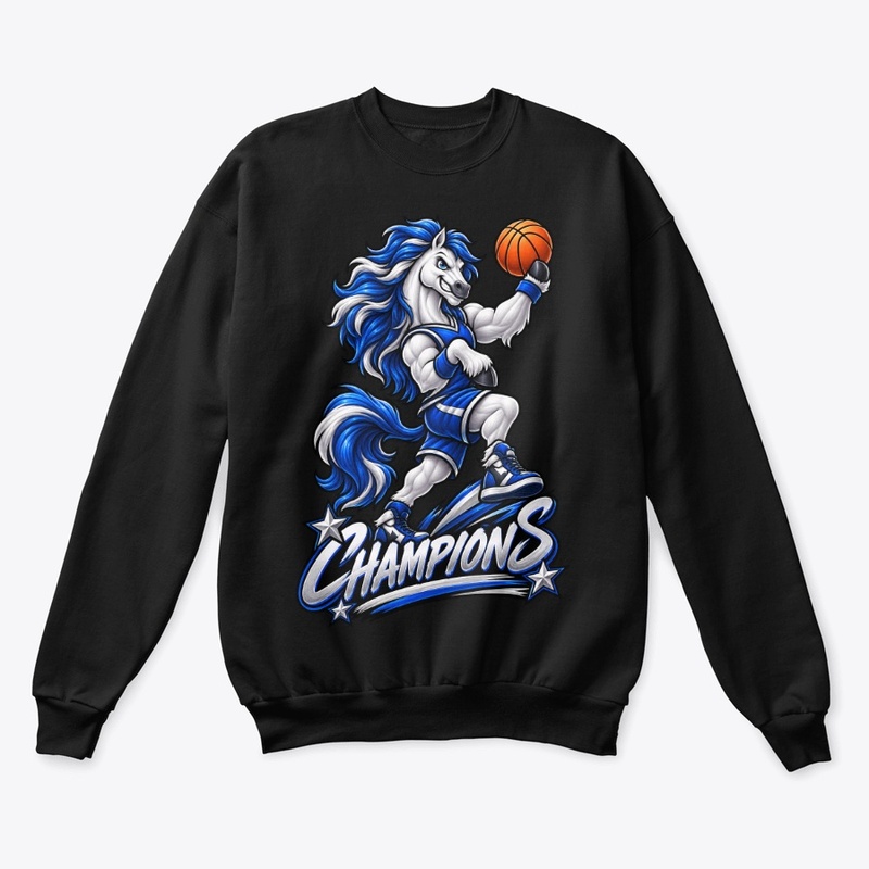 Powerful Horse Basketball Mascot 