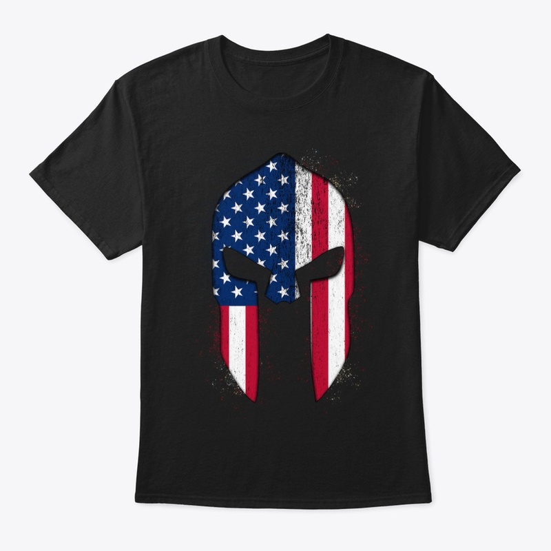 USA Flag Spartan Helmet