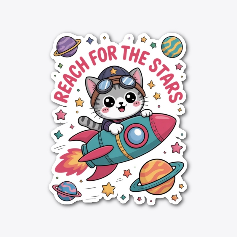 Cartoon Cat Wearing Aviator Goggles