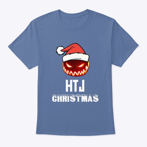 Htj Christmas Denim Blue T-Shirt Front