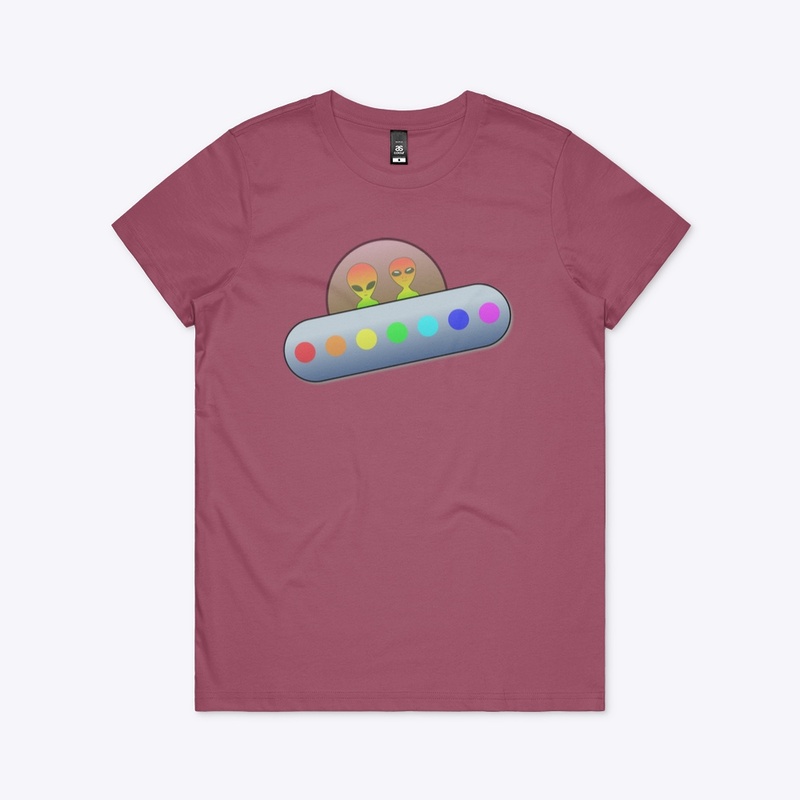 Alien Pair in UFO Graphic Apparel