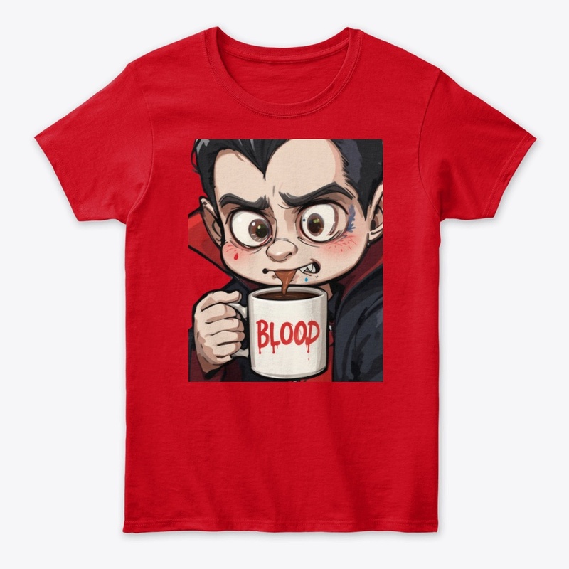 Vampire Coffee Halloween Tee