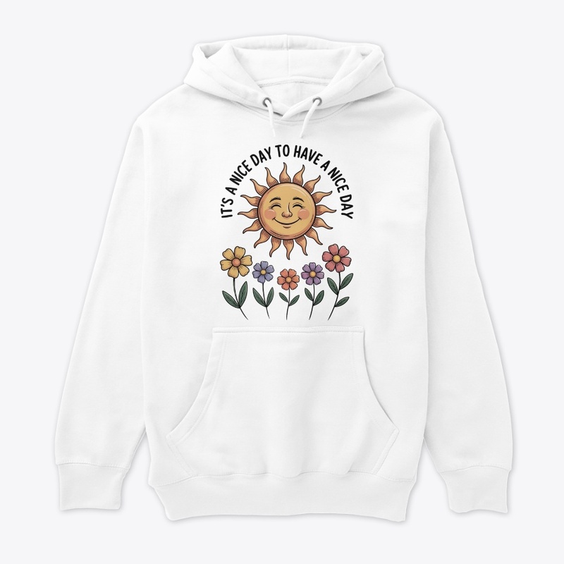 Shining Sun With Colorful Flowers