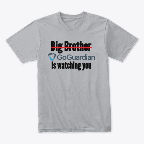 Anti Go Guardian Design # 2 Heather Grey T-Shirt Front