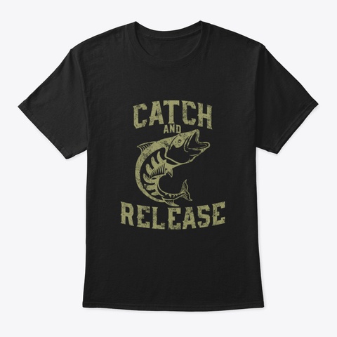 Fishing Tc0sy Black T-Shirt Front
