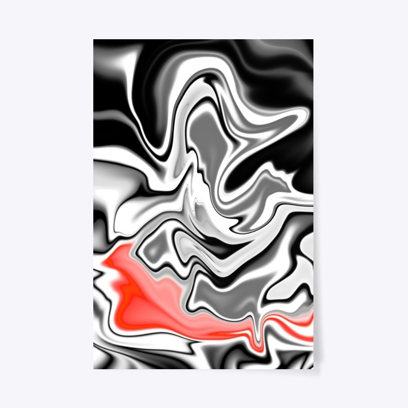 Black White dash of Red