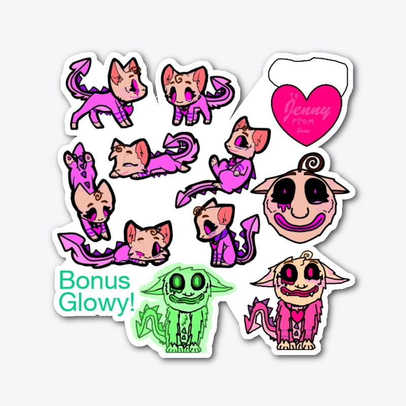 Chibi Jenny Sticker Pack 10 Pc+ Bonus!