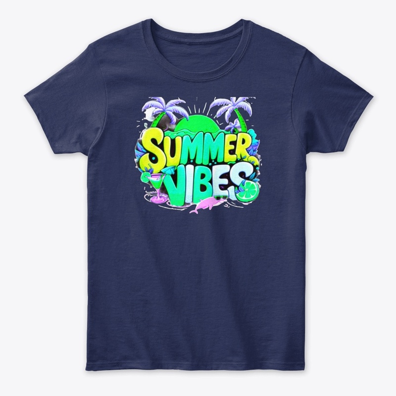 Summer vibes t-shirt design. 