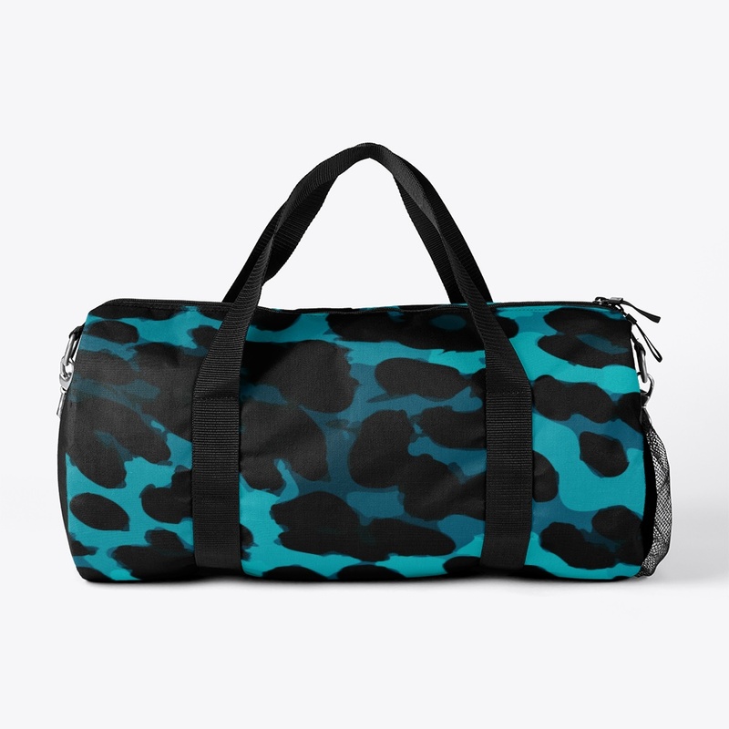 Turquoise Abstract Cheetah Print  