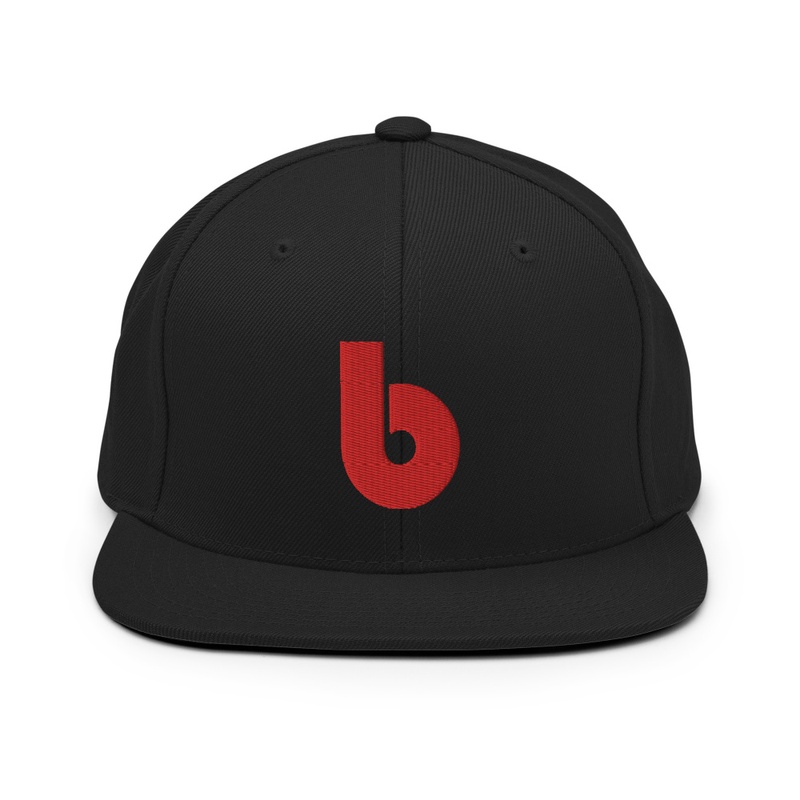 "b" The Change Snap Back Red Logo