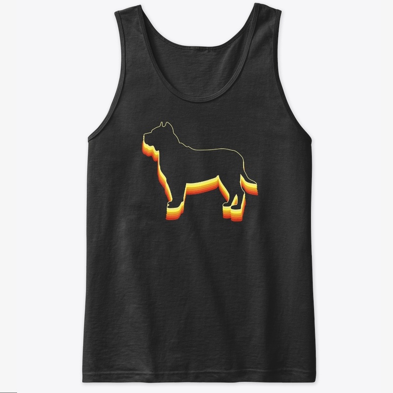 Rainbow 3D Vintage Retro Pit Bull TShirt