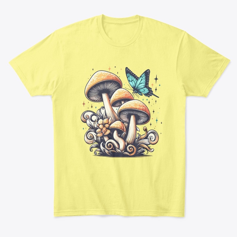 Butterfly on The Mushroom  T-Shirt