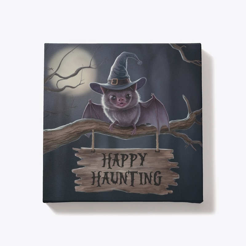 Happy Haunting Bat Decor