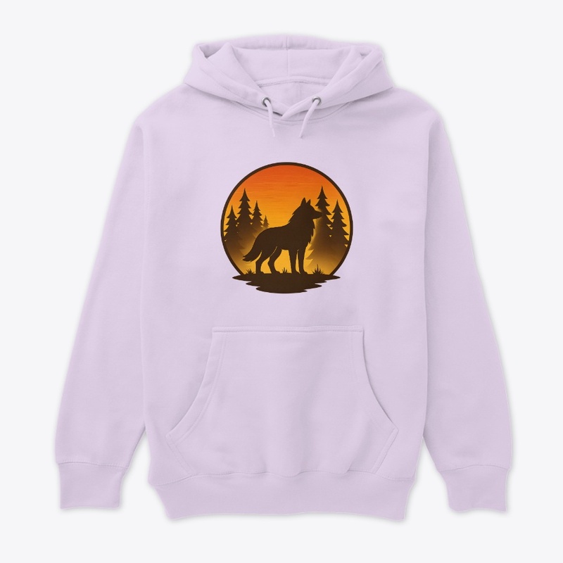 Sunset Wolf Silhouette T-Shirt
