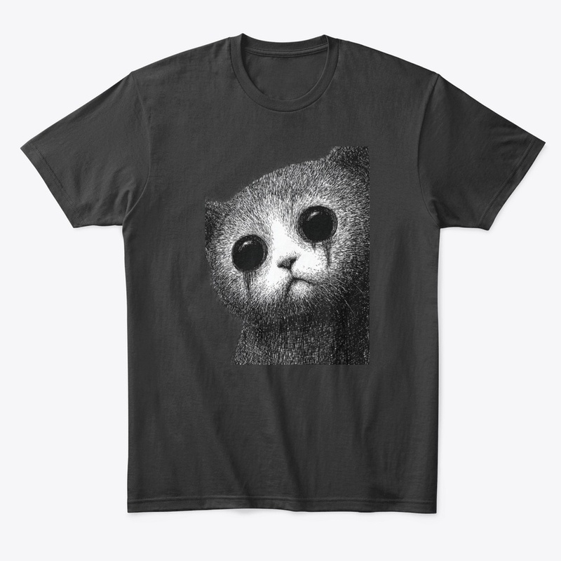 Sad Cat Weeping Eyes artwork