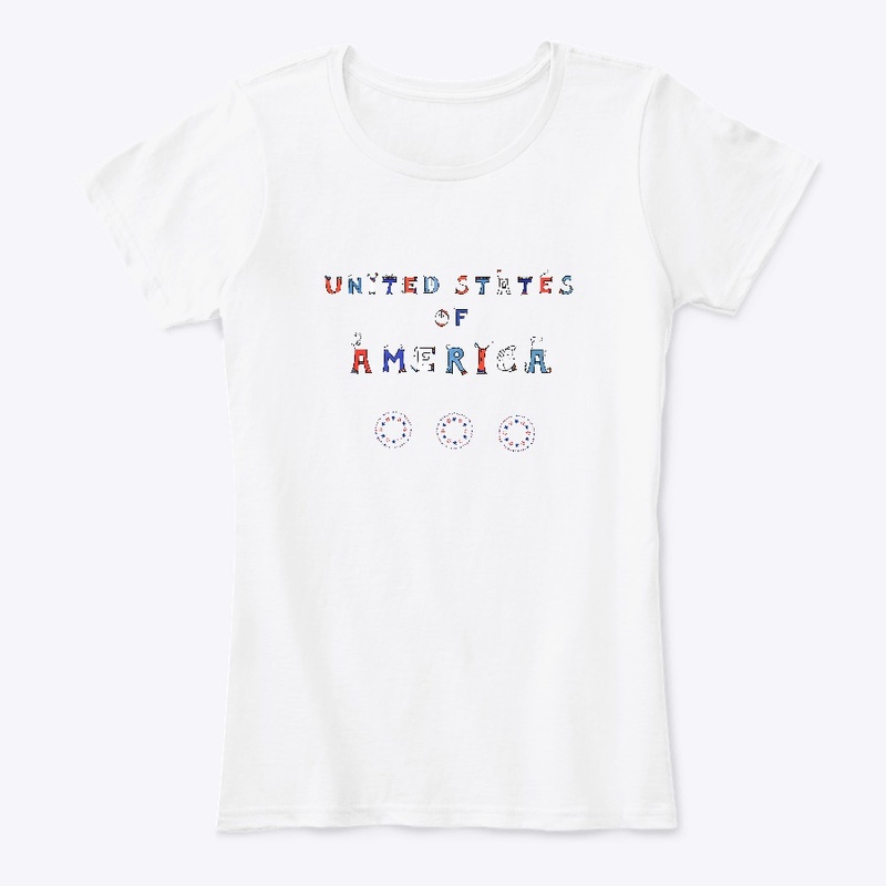 United States of America Word Art