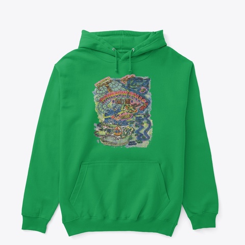 Tie Dye Park Irish Green T-Shirt Front