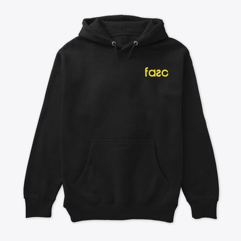Black Fasc Hoodie Black áo T-Shirt Front