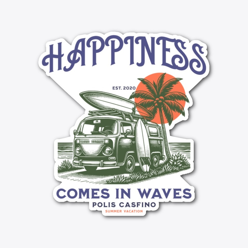 Summer Beach Vibes Surf Van Design