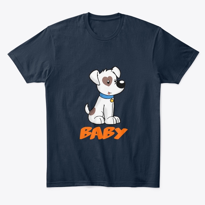 baby dog colarfull t-shirt