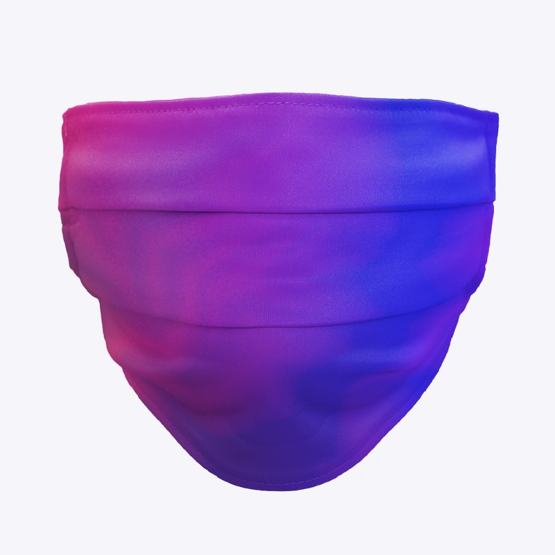 Abstract purple blue gradient  face mask
