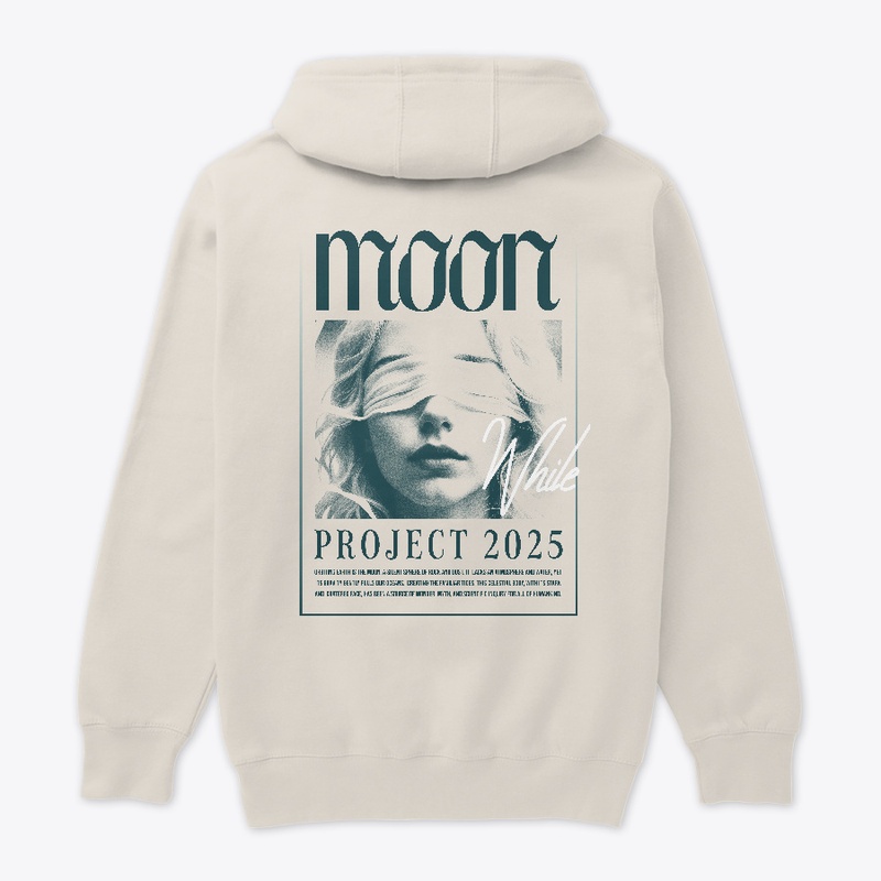 MOON White Hoodie | PROJECT 2025