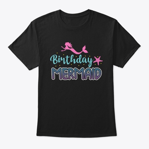 Birthday Mermaid Outfit Costume  Black Kaos Front