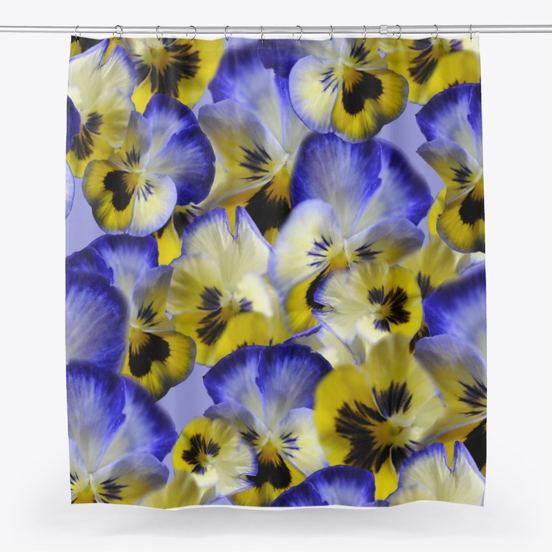 Blue and Yellow Pansies