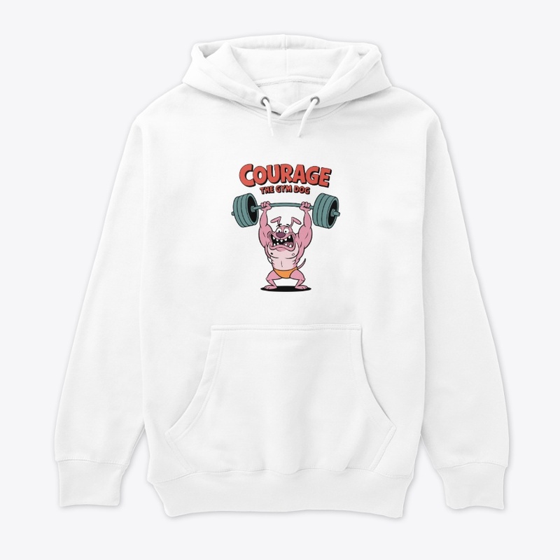 Courage The Gym Dog –Typography Design