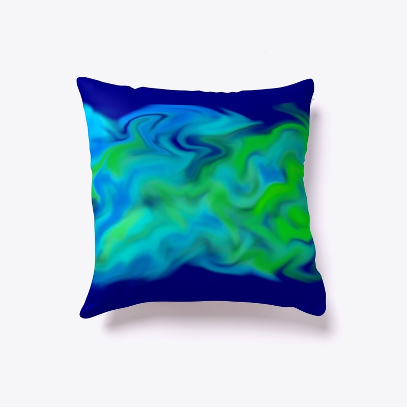 Lime/Aqua Water Marbling