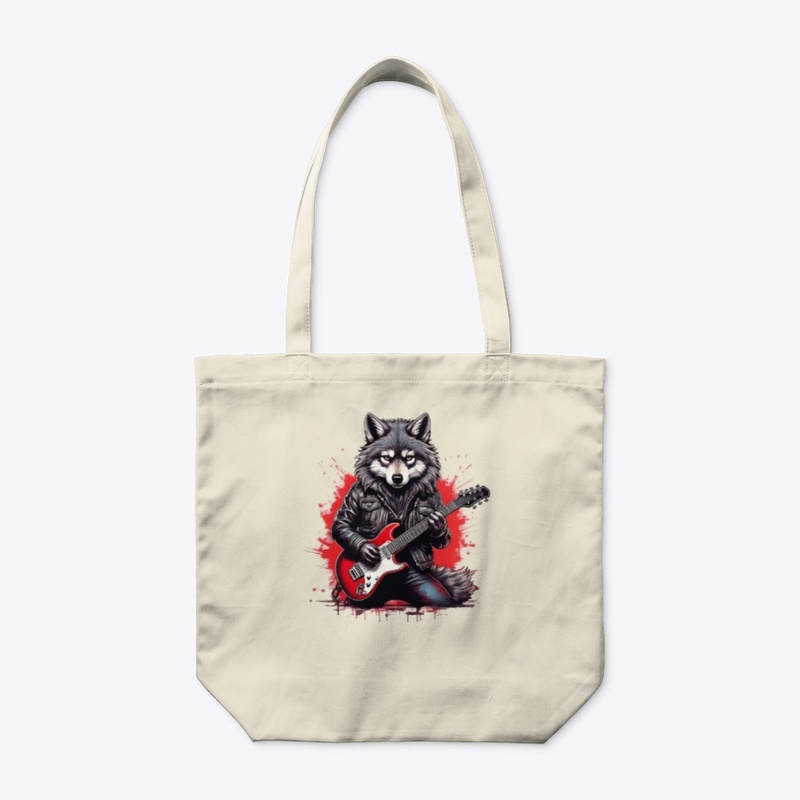 Fierce Wolf Playing Electric Guitar