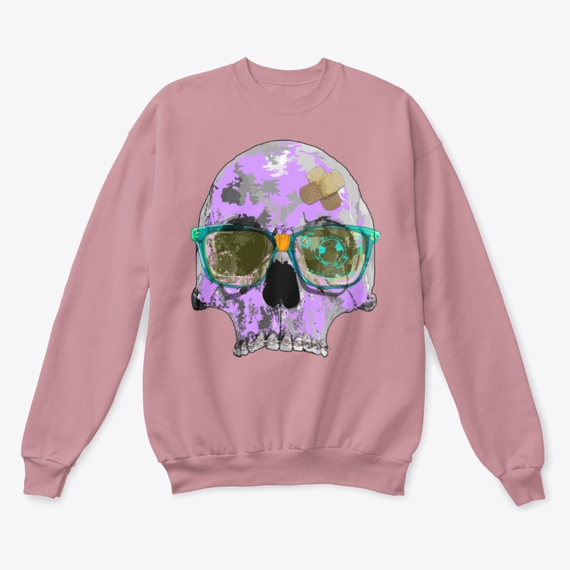 Purple skull, bracings, AR glasses, etc.