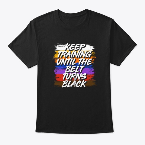 Karate Black Belt Black T-Shirt Front