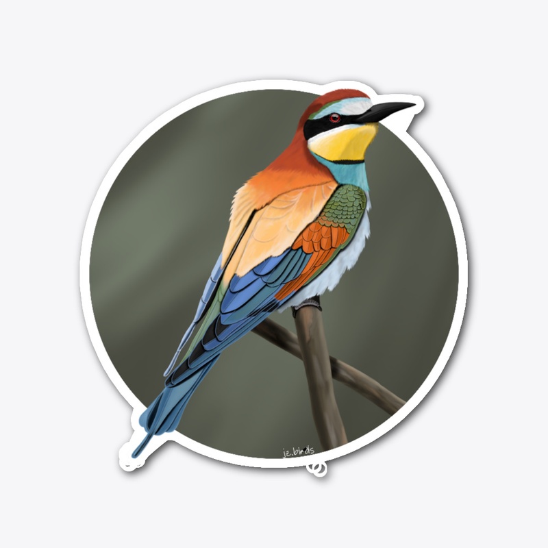 jz.birds Bee-Eater Bird Illustration