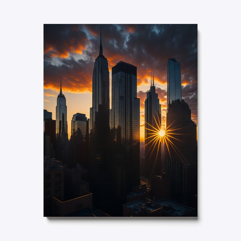 Sunrise view New York City Canvas