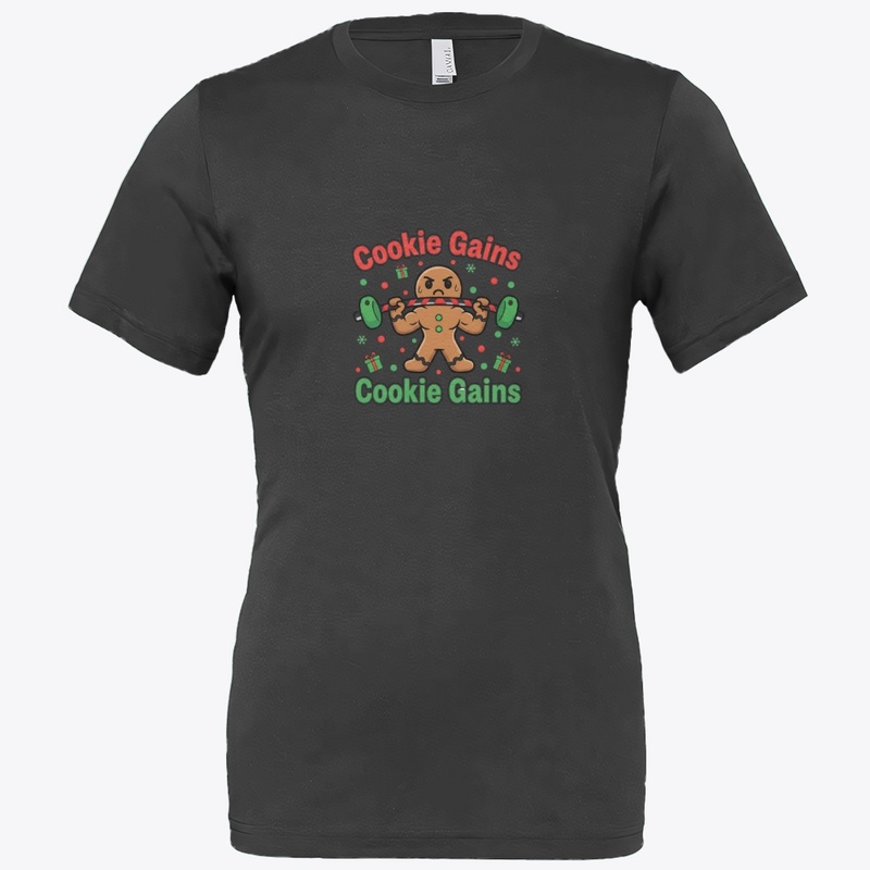 Cookie Gains Funny Christmas Gym Shirt