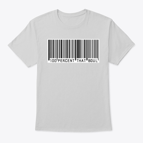 100% That Boul Barcode Light Steel T-Shirt Front