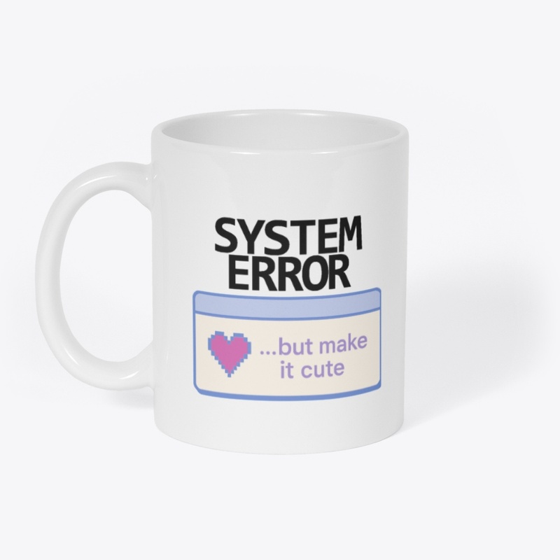 System Error (BLACK) Y2K Glitch Merch