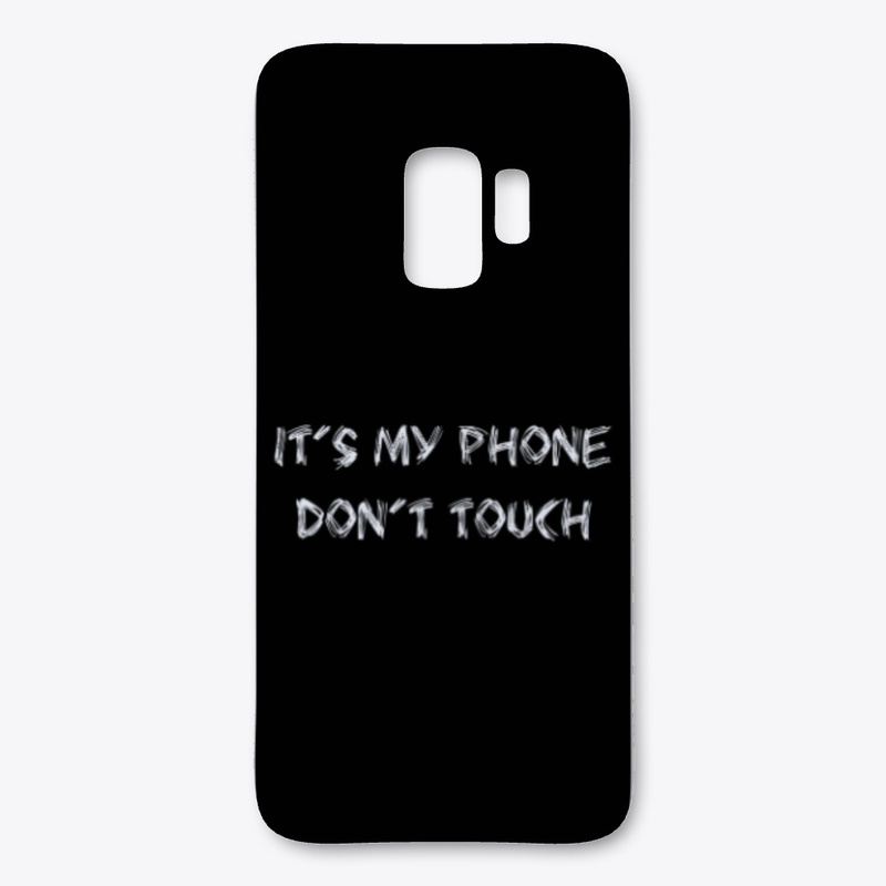 Black Phone cover with warning