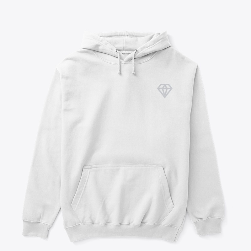 Logo White Pullover Hoodie
