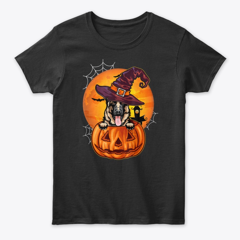 Funny German Shepherd Pumpkin Halloween 