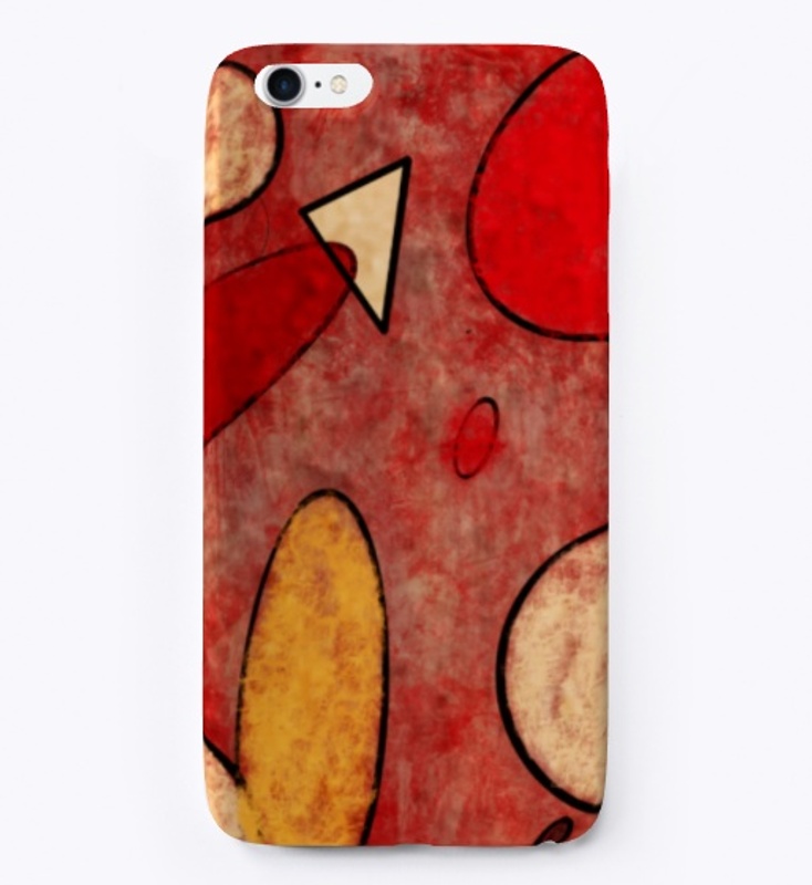 Circular Pattern Abstract Red Fall Tee