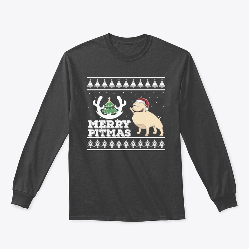 Merry Pitmas Ugly Christmas  Pit Bull