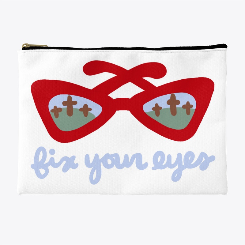 Red "Fix Your Eyes" Sunglasses