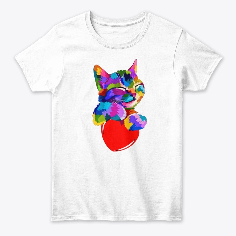 Cute Cat Gift for kitten lovers Colorful